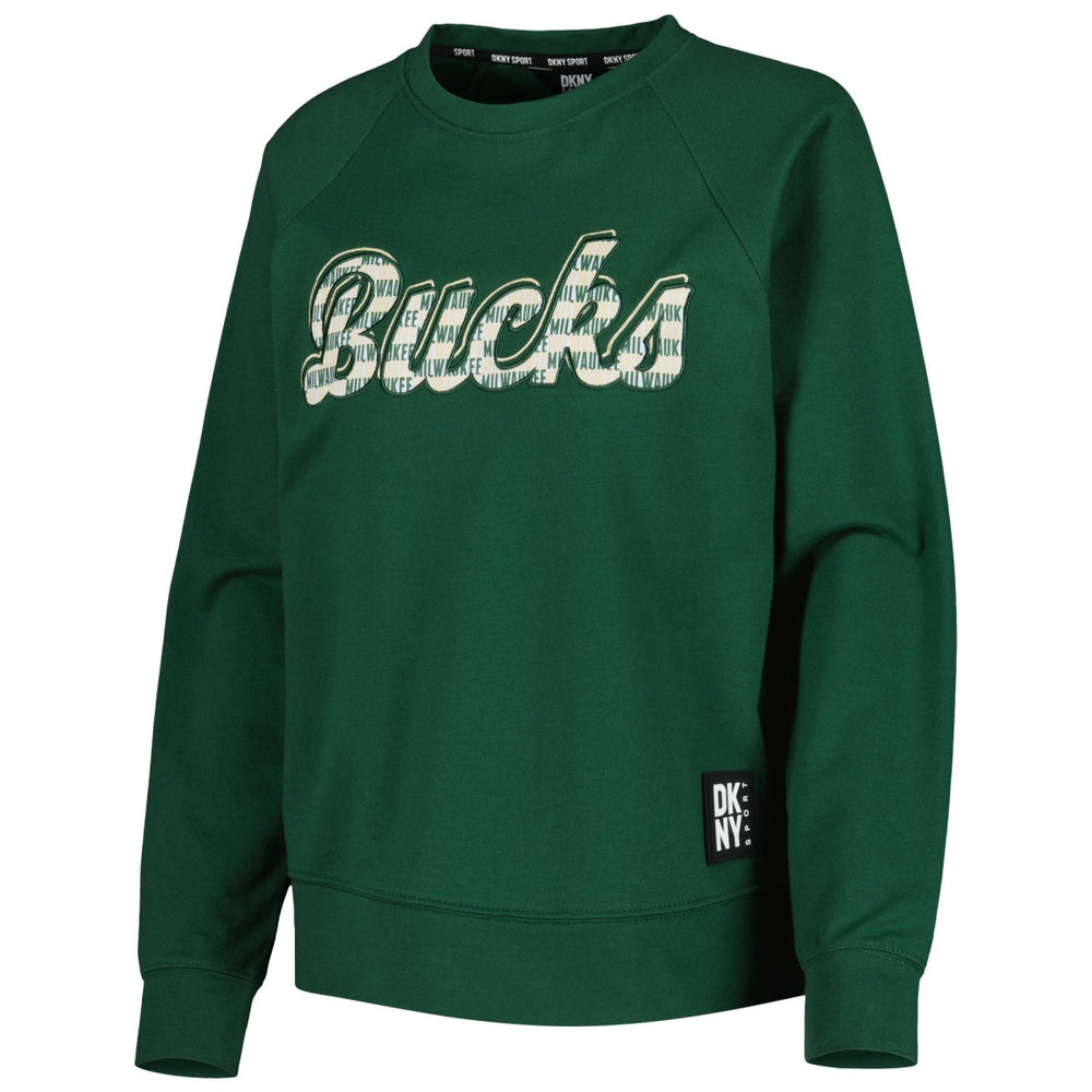 NBA - Milwaukee Bucks DKNY Sport Women's Regina Raglan Pullover Sweatshirt - Hunter Green