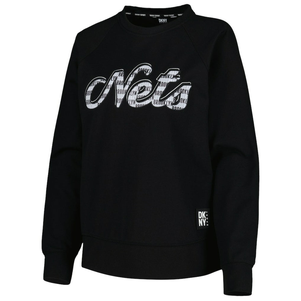 NBA - Brooklyn Nets DKNY Sport Women's Regina Raglan Pullover Sweatshirt - Black