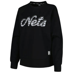 NBA - Brooklyn Nets DKNY Sport Women's Regina Raglan Pullover Sweatshirt - Black