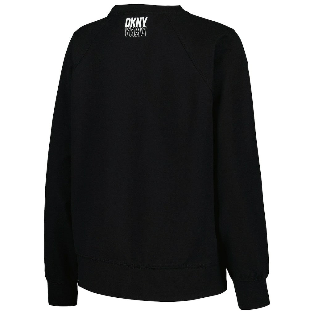 NBA - Brooklyn Nets DKNY Sport Women's Regina Raglan Pullover Sweatshirt - Black