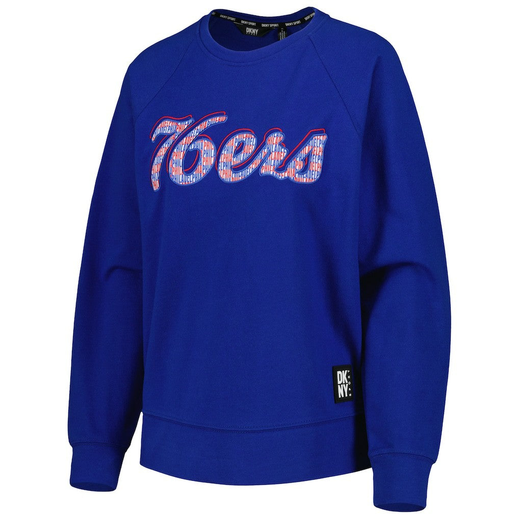 NBA - Philadelphia 76ers DKNY Sport Women's Regina Raglan Pullover Sweatshirt - Royal