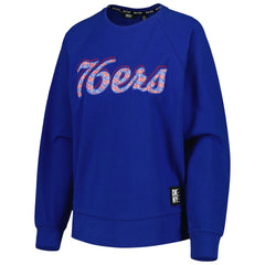 NBA - Philadelphia 76ers DKNY Sport Women's Regina Raglan Pullover Sweatshirt - Royal