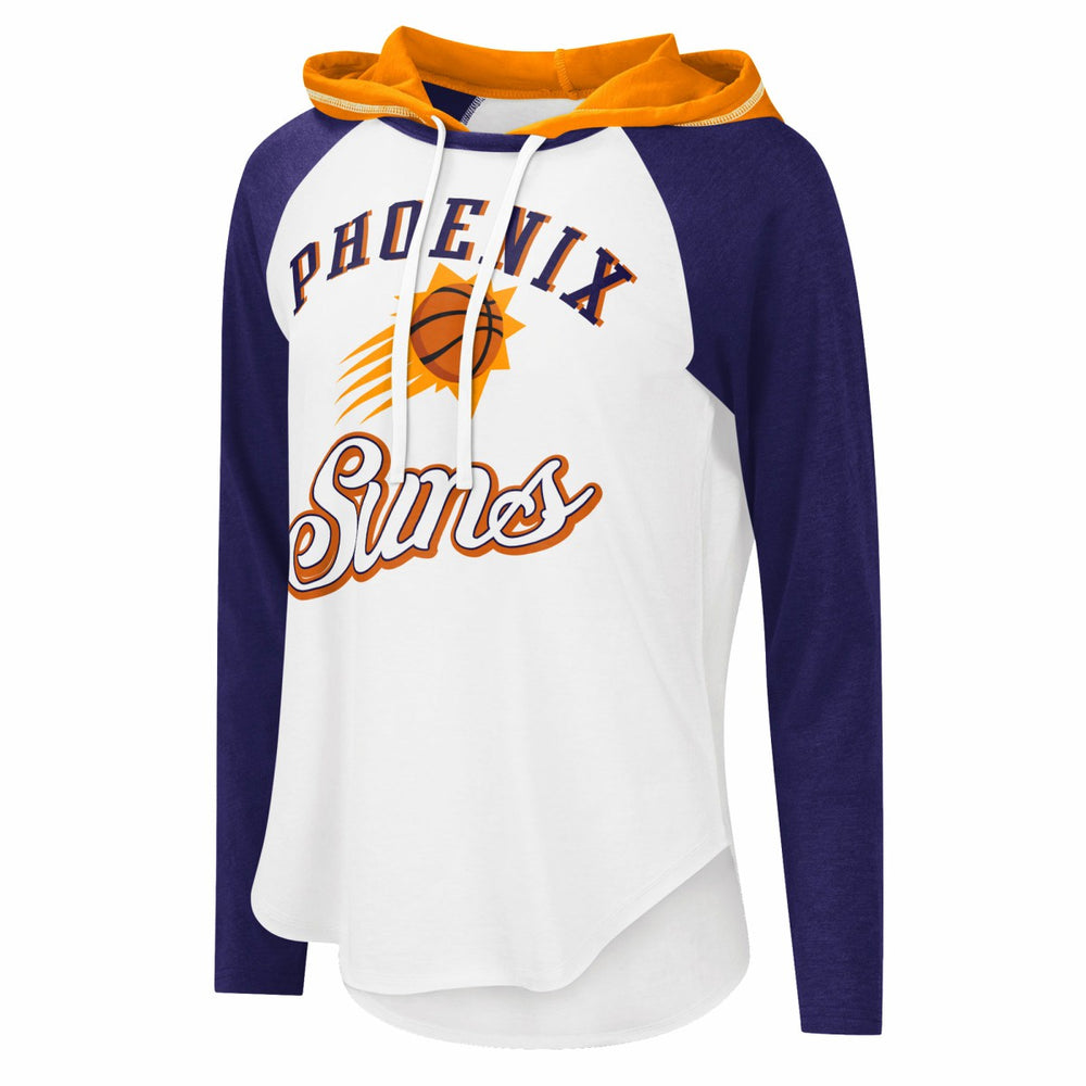 NBA - Phoenix Suns G-III 4Her by Carl Banks Women's MVP Raglan Hoodie Long Sleeve T-Shirt - White