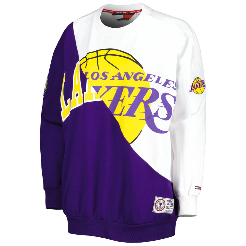 NBA - Los Angeles Lakers Tommy Jeans Women's Ariel Pullover Sweatshirt - Purple/White