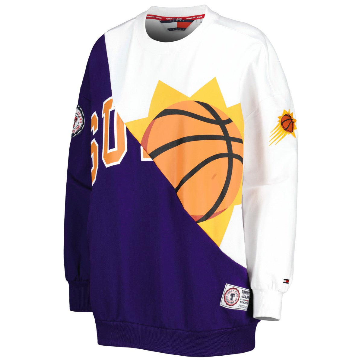NBA - Phoenix Suns Tommy Jeans Women's Ariel Pullover Sweatshirt - Purple/White