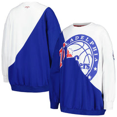 NBA - Philadelphia 76ers Tommy Jeans Women's Ariel Pullover Sweatshirt - Royal/White