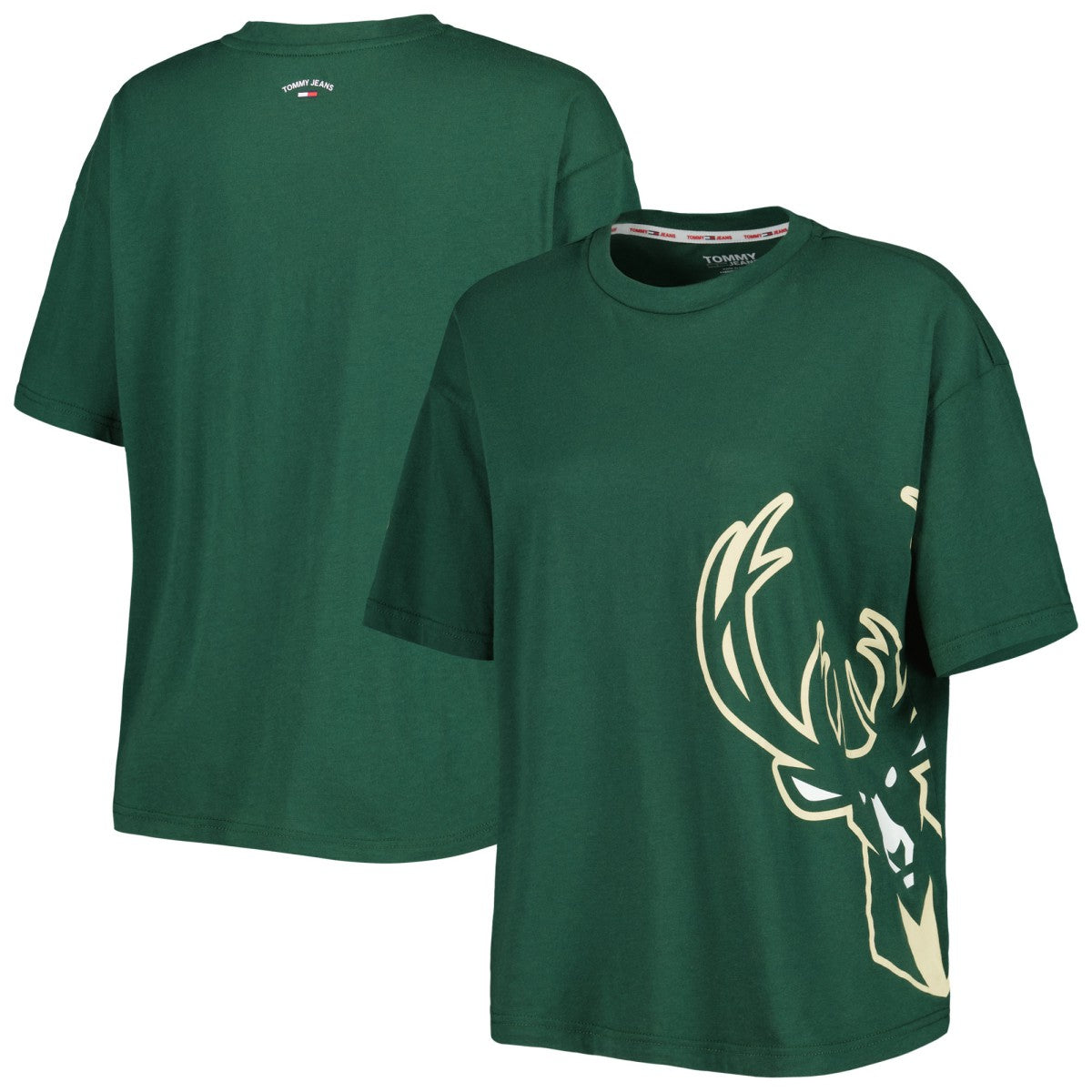 NBA - Milwaukee Bucks Tommy Jeans Women's Bianca T-Shirt - Hunter Green