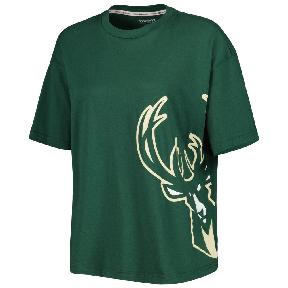 NBA - Milwaukee Bucks Tommy Jeans Women's Bianca T-Shirt - Hunter Green