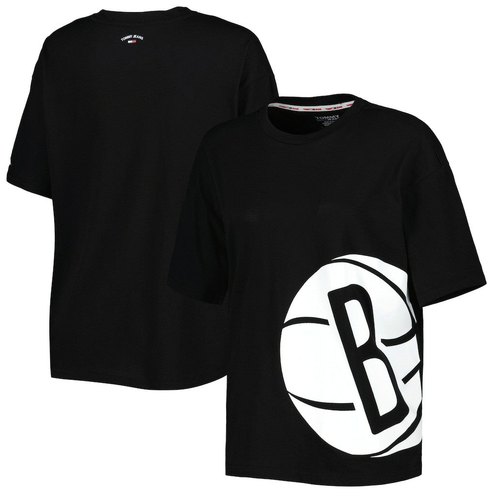 NBA - Brooklyn Nets Tommy Jeans Women's Bianca T-Shirt - Black