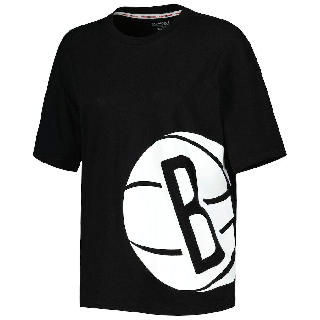 NBA - Brooklyn Nets Tommy Jeans Women's Bianca T-Shirt - Black