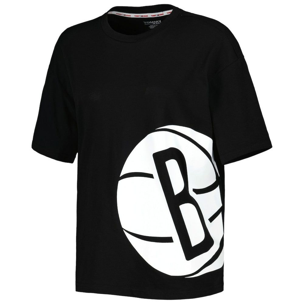 NBA - Brooklyn Nets Tommy Jeans Women's Bianca T-Shirt - Black