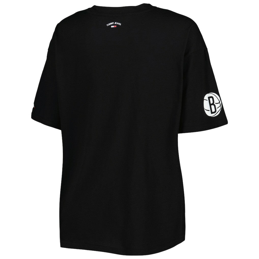NBA - Brooklyn Nets Tommy Jeans Women's Bianca T-Shirt - Black