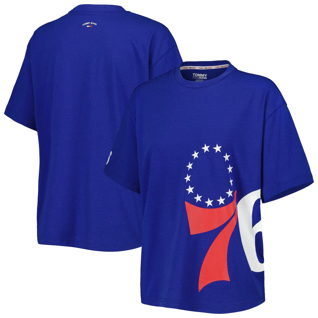 NBA - Philadelphia 76ers Tommy Jeans Women's Bianca T-Shirt - Royal