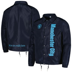 Manchester City Coaches Full-Snap Jacket - Navy
