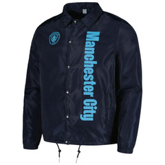 Manchester City Coaches Full-Snap Jacket - Navy