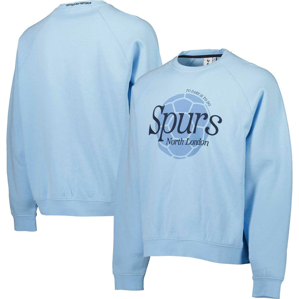 Tottenham Hotspur Foundation Oversized Raglan Pullover Sweatshirt - Light Blue