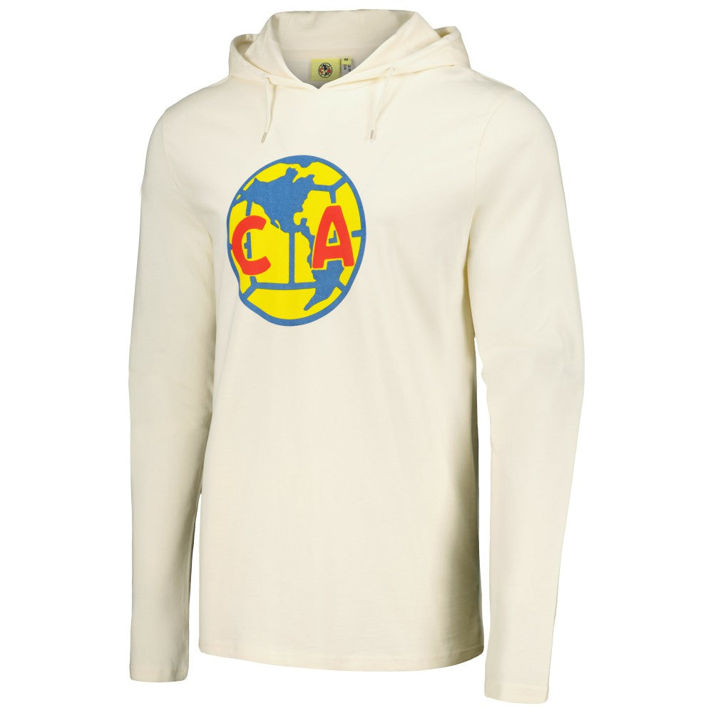 Club America Long Sleeve Hoodie T-Shirts - Cream