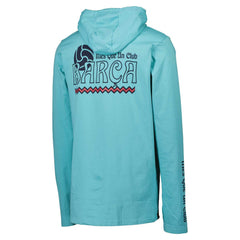 Barcelona Long Sleeve Hoodie T-Shirts - Teal