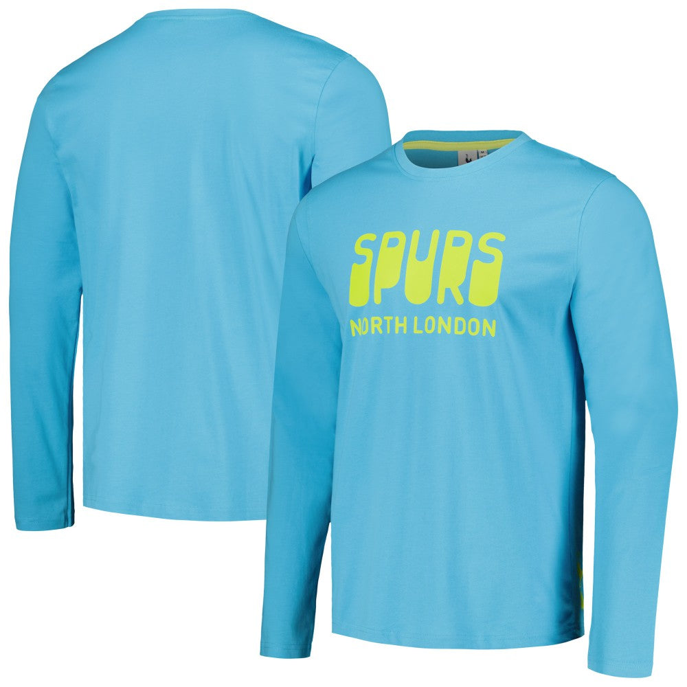 Tottenham Hotspur Heavy Long Sleeve T-Shirts - Aqua