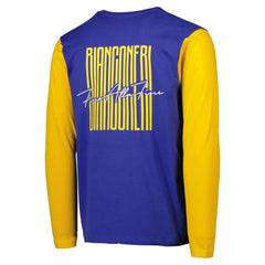 Juventus Blocked Long Sleeve T-Shirts - Blue/Yellow