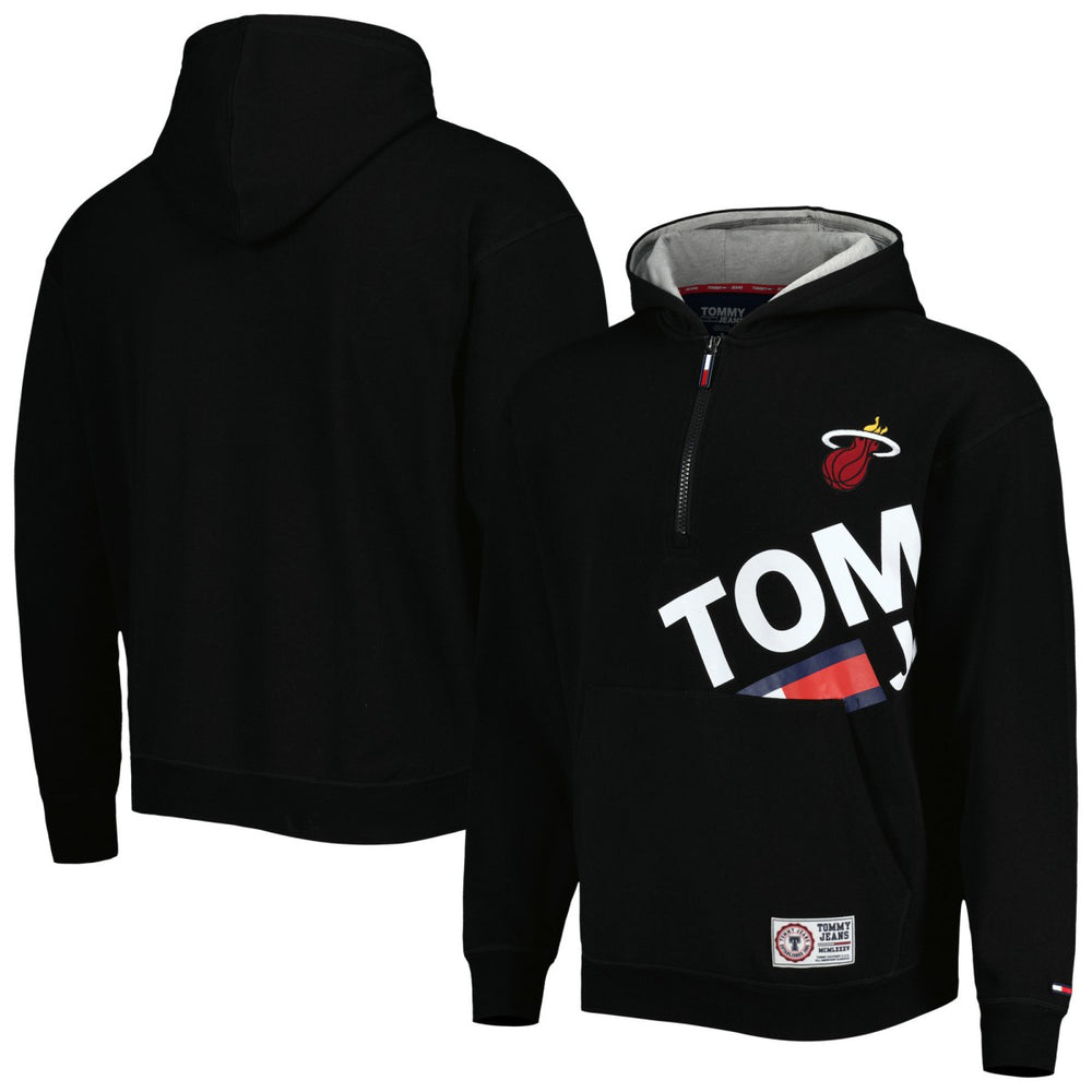 NBA - Miami Heat Tommy Jeans Bernard Half-Zip Hoodie - Black