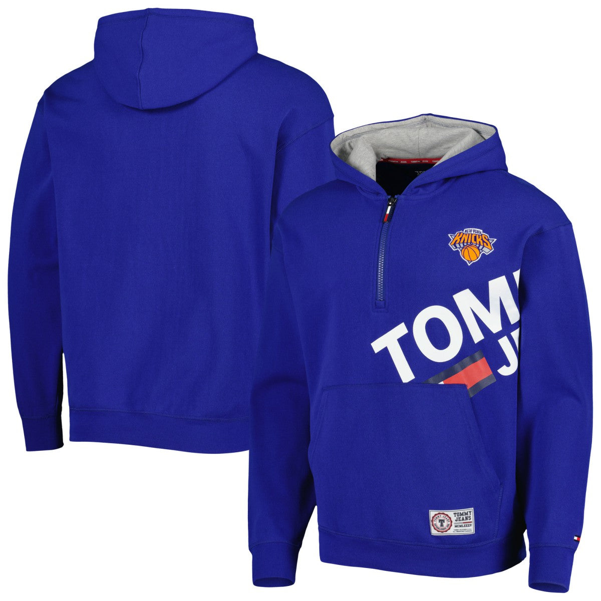 NBA - New York Knicks Tommy Jeans Bernard Half-Zip Hoodie - Blue
