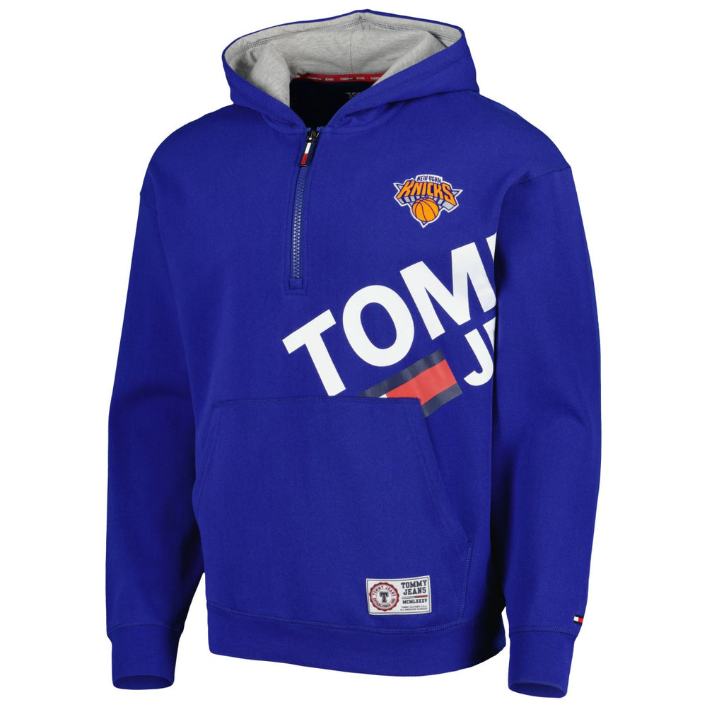 NBA - New York Knicks Tommy Jeans Bernard Half-Zip Hoodie - Blue