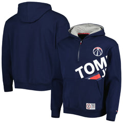 NBA - Washington Wizards Tommy Jeans Bernard Half-Zip Hoodie - Navy