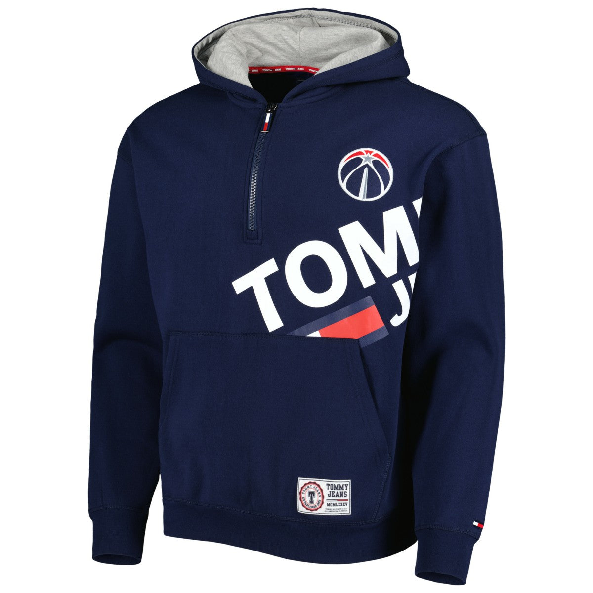 NBA - Washington Wizards Tommy Jeans Bernard Half-Zip Hoodie - Navy