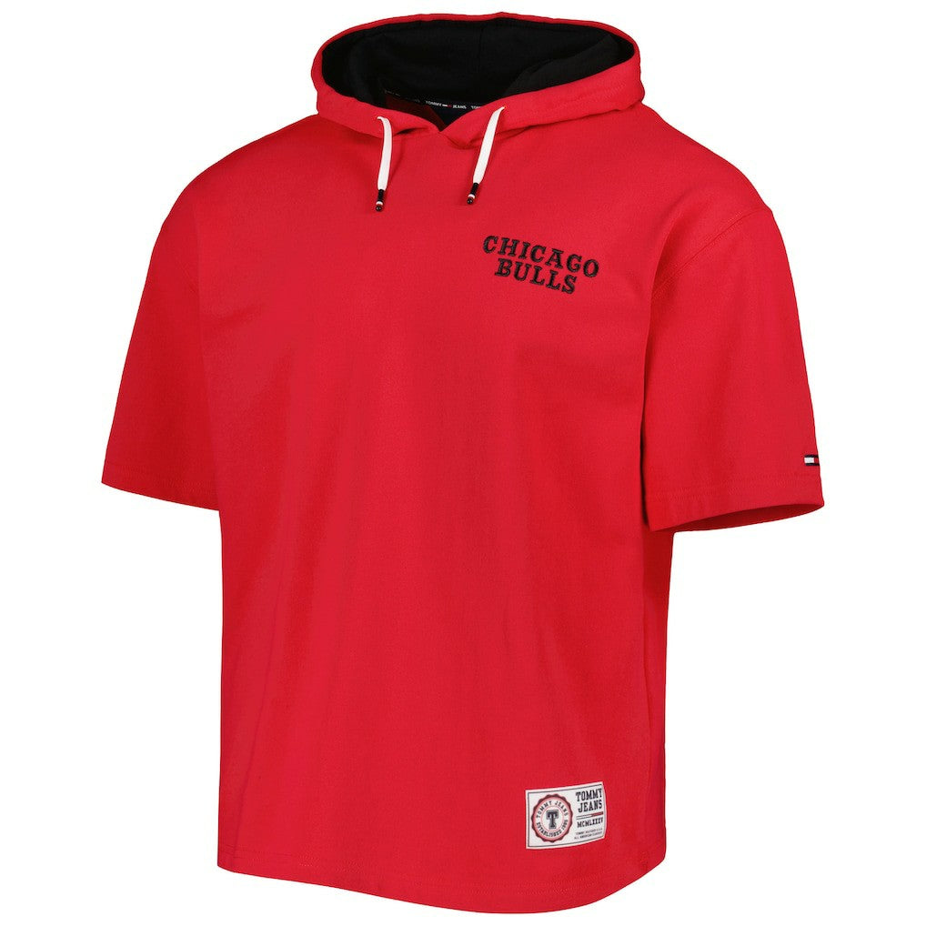 NBA - Chicago Bulls Tommy Jeans Matthew 2-In-1 T-Shirt & Hoodie Combo Set - Red/White