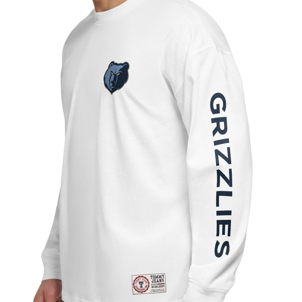NBA - Memphis Grizzlies Tommy Jeans Matthew 2-In-1 T-Shirt & Hoodie Combo Set - Navy/White