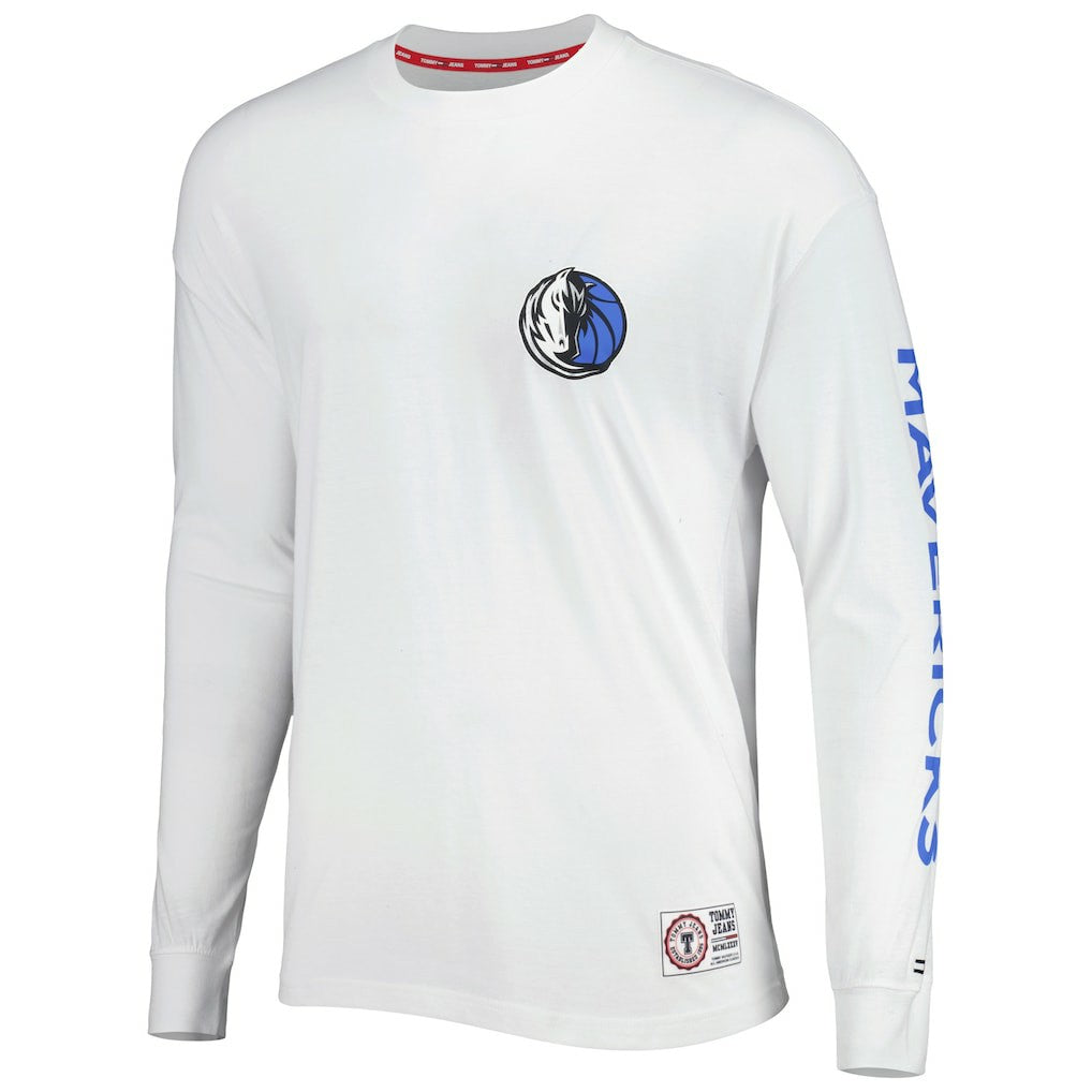 NBA - Dallas Mavericks Tommy Jeans Matthew 2-In-1 T-Shirt & Hoodie Combo Set - Blue/White