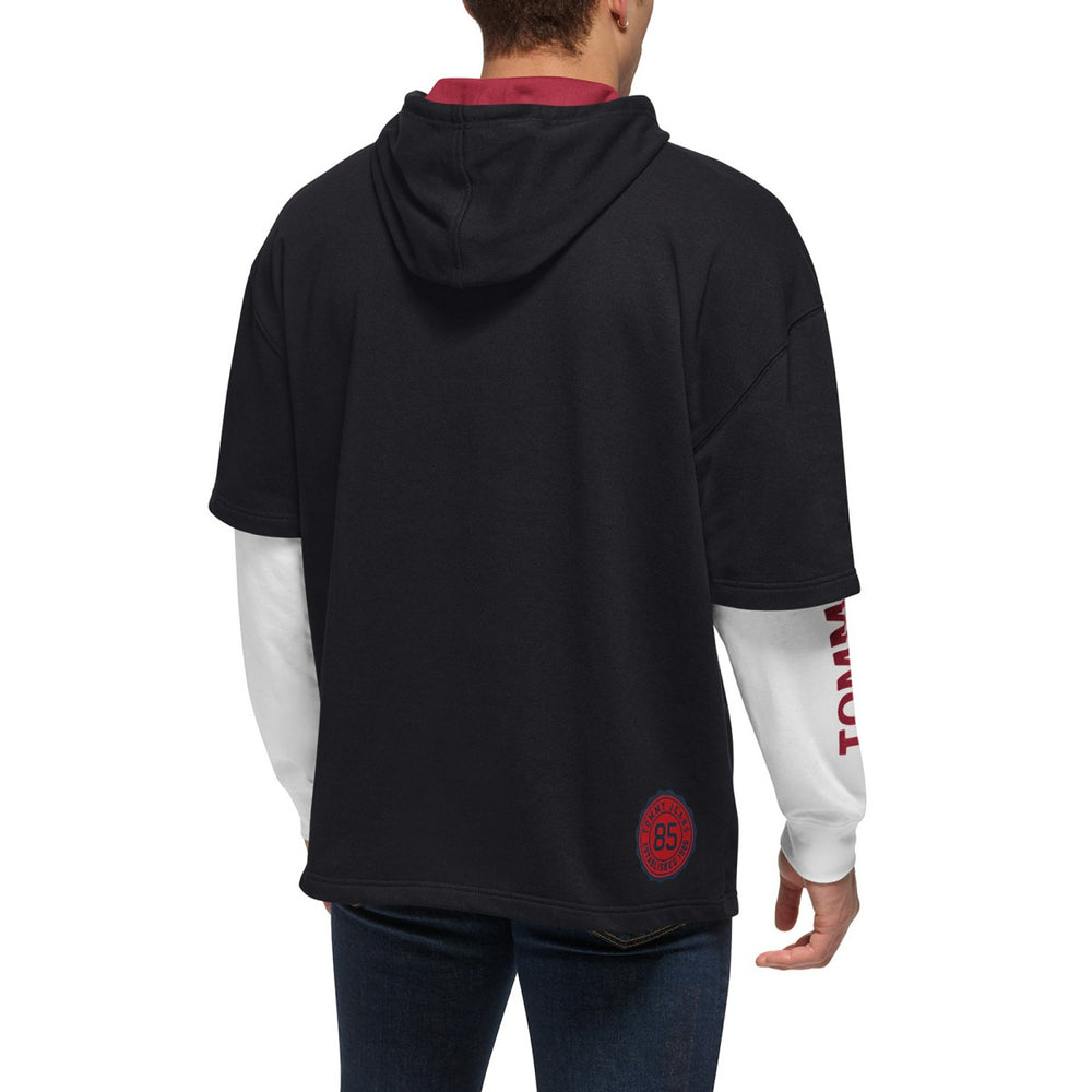 NBA - Miami Heat Tommy Jeans Matthew 2-In-1 T-Shirt & Hoodie Combo Set - Black/White