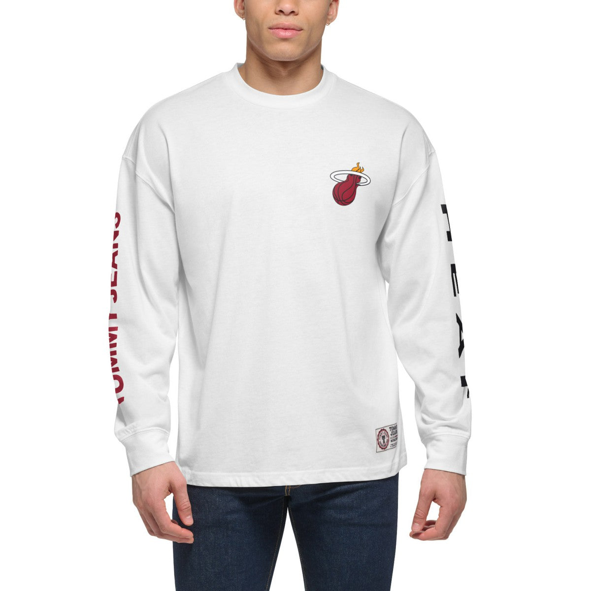 NBA - Miami Heat Tommy Jeans Matthew 2-In-1 T-Shirt & Hoodie Combo Set - Black/White