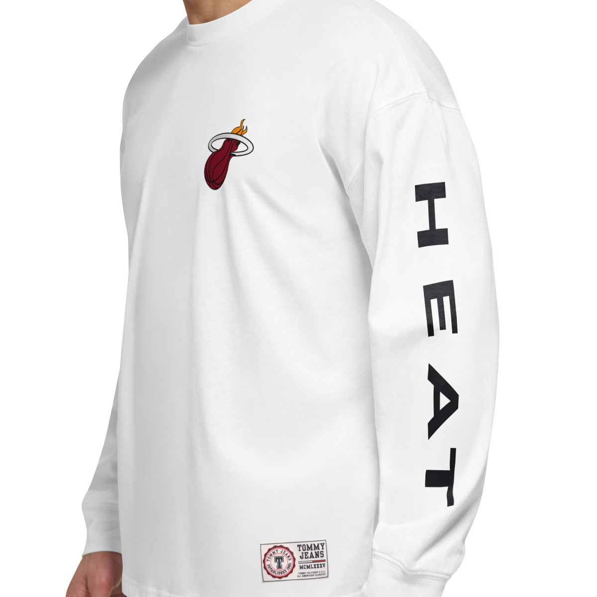 NBA - Miami Heat Tommy Jeans Matthew 2-In-1 T-Shirt & Hoodie Combo Set - Black/White