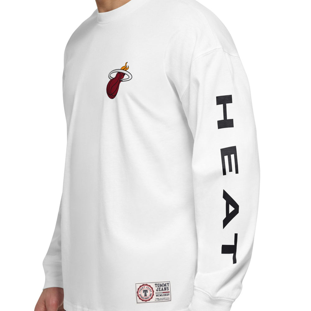 NBA - Miami Heat Tommy Jeans Matthew 2-In-1 T-Shirt & Hoodie Combo Set - Black/White