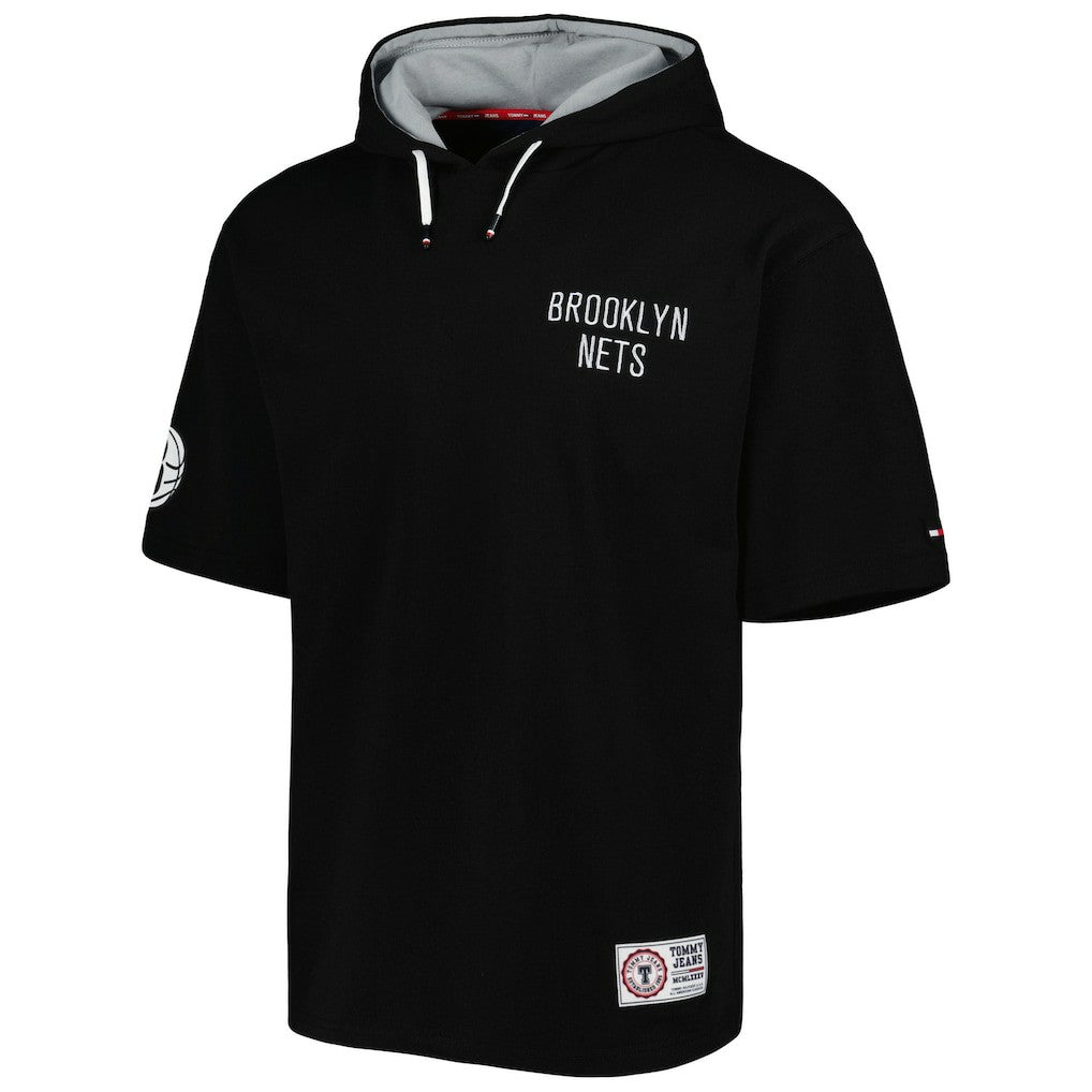 NBA - Brooklyn Nets Tommy Jeans Matthew 2-In-1 T-Shirt & Hoodie Combo Set - Black/White