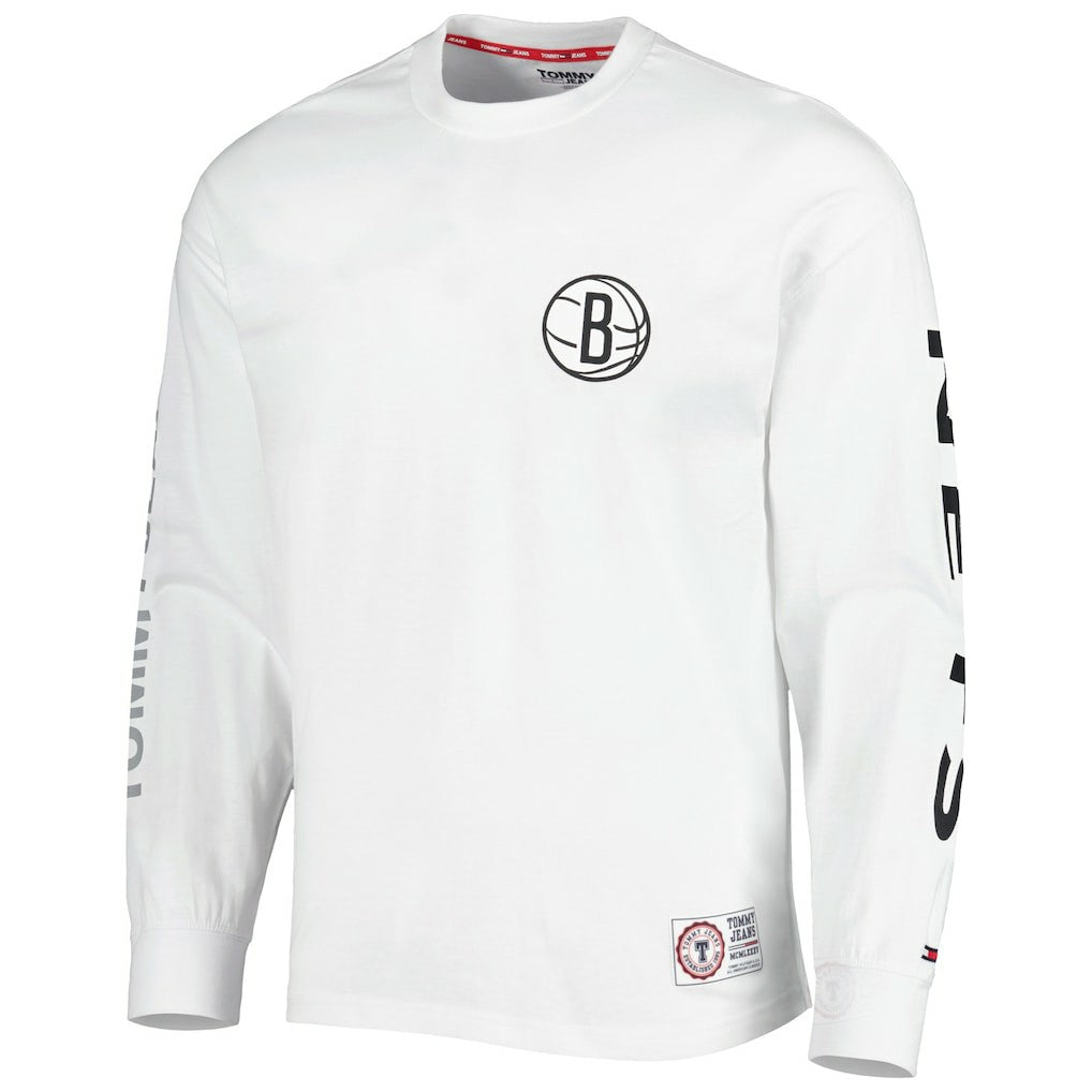 NBA - Brooklyn Nets Tommy Jeans Matthew 2-In-1 T-Shirt & Hoodie Combo Set - Black/White