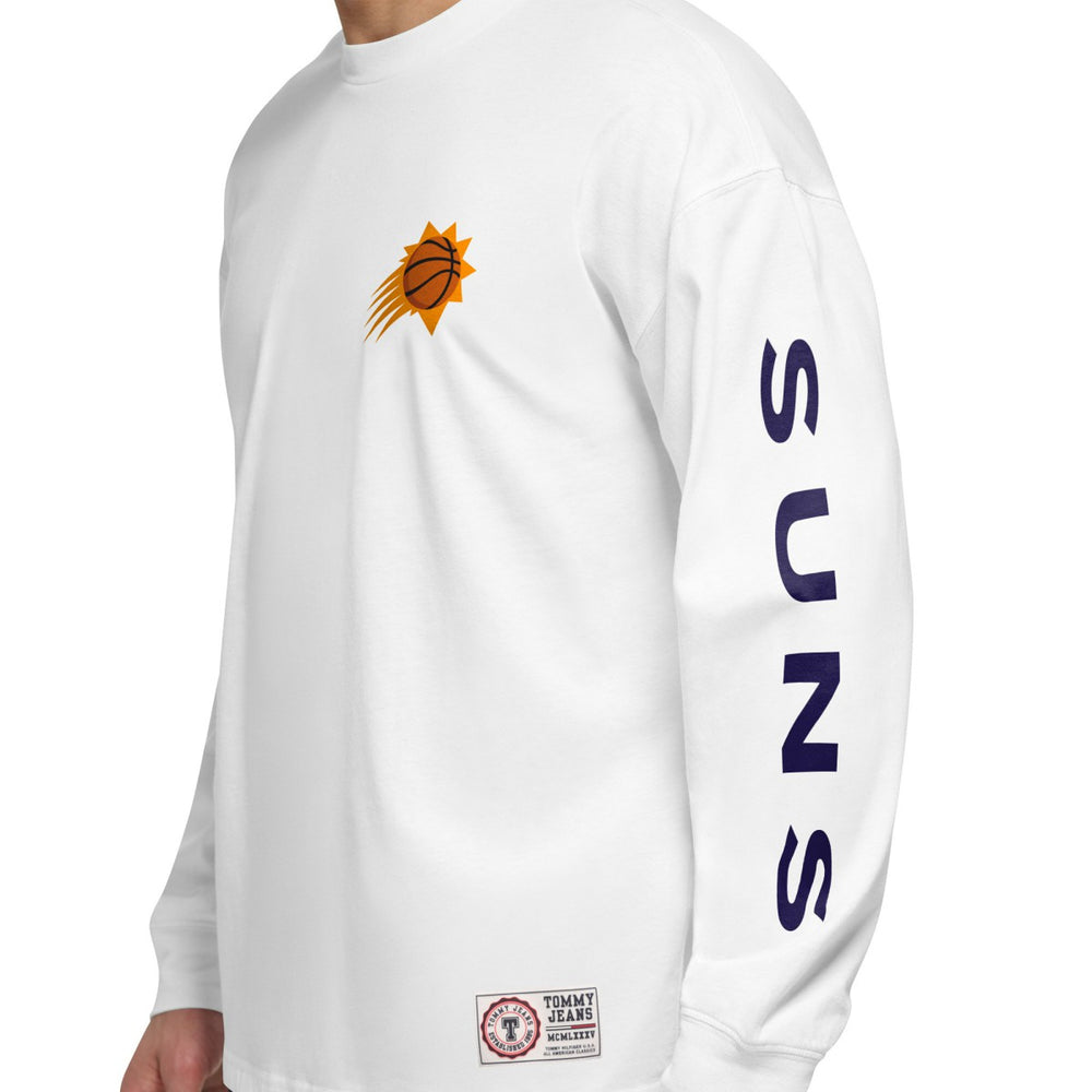 NBA - Phoenix Suns Tommy Jeans Matthew 2 In 1 T-Shirt & Hoodie Combo Set - Purple/White