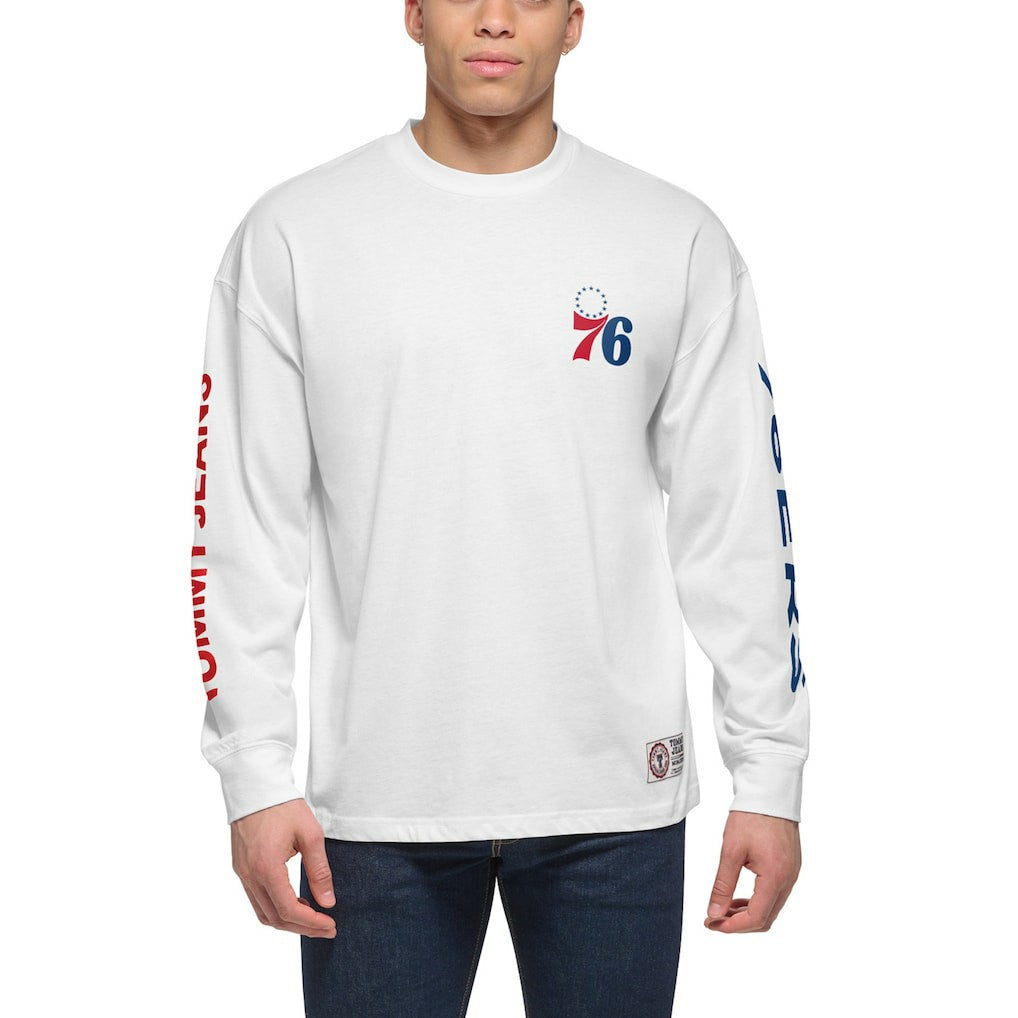 NBA - Philadelphia 76ers Tommy Jeans Matthew 2-In-1 T-Shirt & Hoodie Combo Set - Royal/White