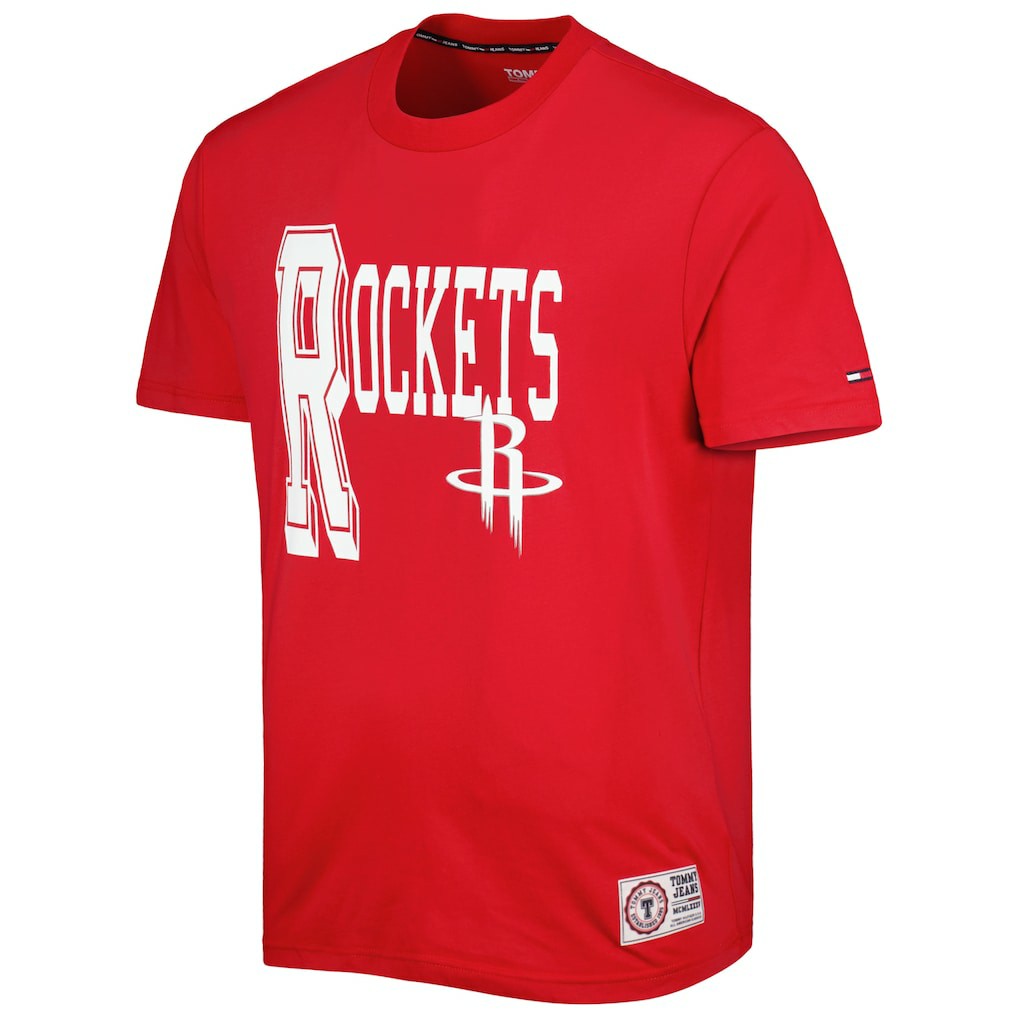 NBA - Houston Rockets Tommy Jeans Mel Varsity T-Shirt - Red