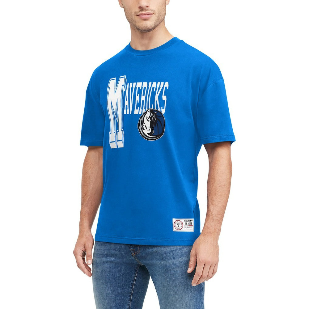 NBA - Dallas Mavericks Tommy Jeans Mel Varsity T-Shirt - Blue