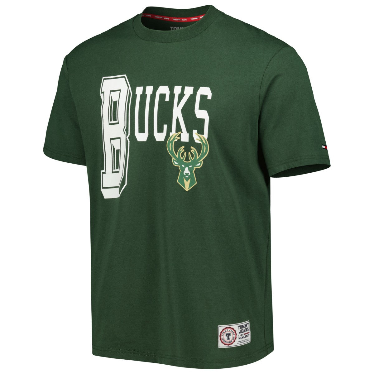 NBA - Milwaukee Bucks Tommy Jeans Mel Varsity T-Shirt - Hunter Green