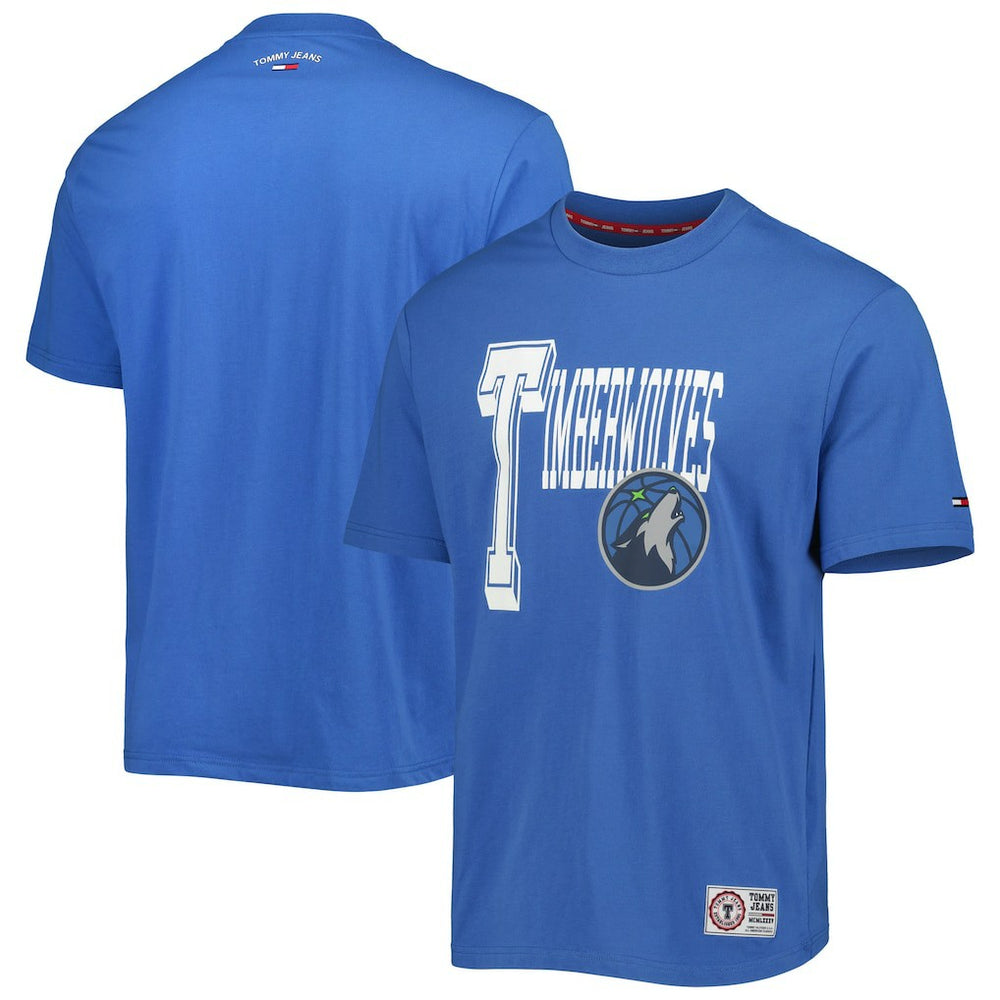 NBA - Minnesota Timberwolves Tommy Jeans Mel Varsity T-Shirt - Blue