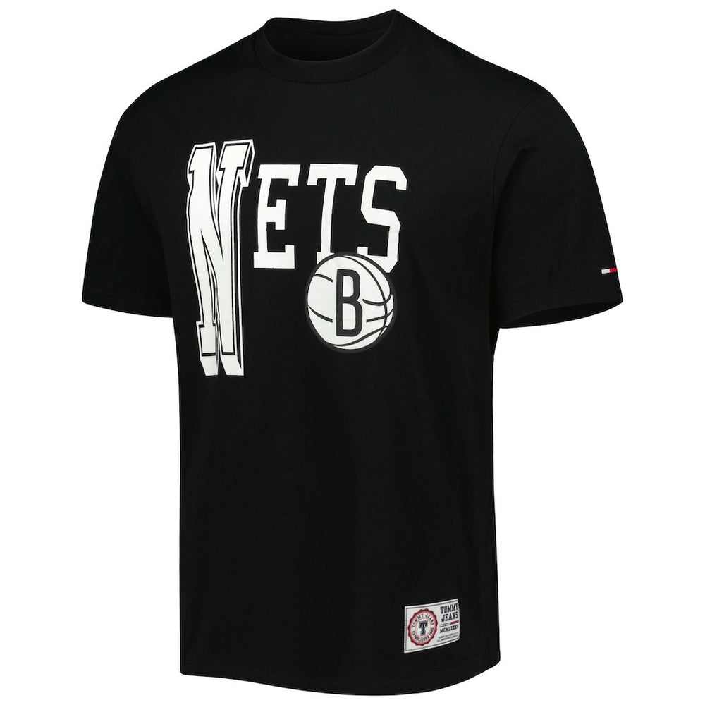 NBA - Brooklyn Nets Tommy Jeans Mel Varsity T-Shirt - Black