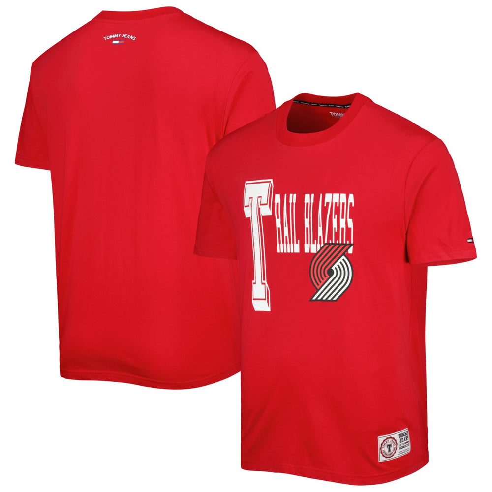 NBA - Portland Trail Blazers Tommy Jeans Mel Varsity T-Shirt - Red