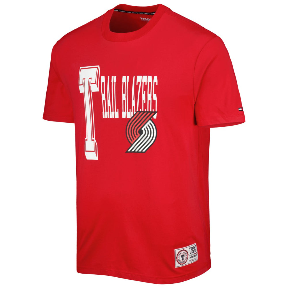 NBA - Portland Trail Blazers Tommy Jeans Mel Varsity T-Shirt - Red