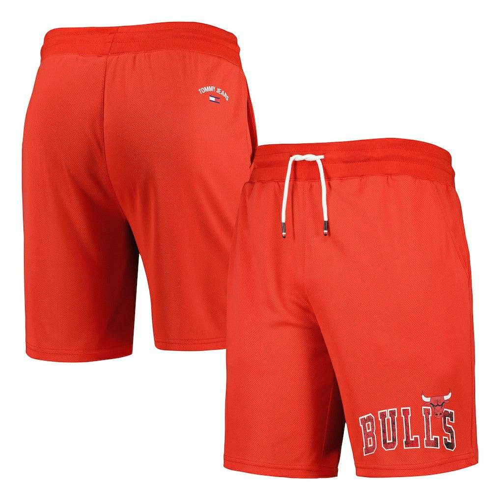 NBA - Chicago Bulls Tommy Jeans Mike Mesh Basketball Shorts - Red