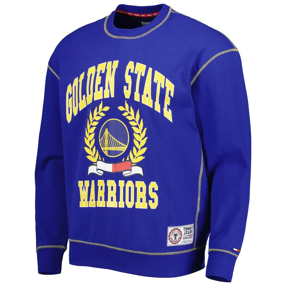 NBA - Golden State Warriors Tommy Jeans Peter French Terry Pullover Crew Sweatshirt - Royal
