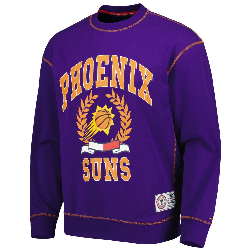 NBA - Phoenix Suns Tommy Jeans Peter French Terry Pullover Crew Sweatshirt - Purple